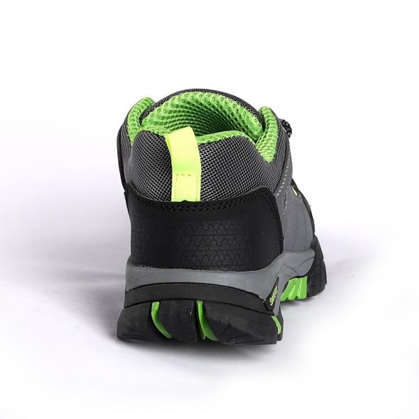 Punture Resistant Low Cut Steel Toe Work Shoes Microfiber Leather Fashion Green Rubber Outsole Breathable