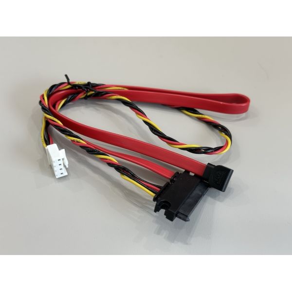 SATA data power connector cable harness, right angle 7+15 pin to 4 pin wire terminal, twisted power cable for server HDD SSD signal transmission customization
