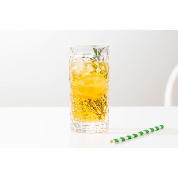 Crystal Highball Glass Drinking Cups 320ml Pressed Tumblers 11.2Oz Lead Free