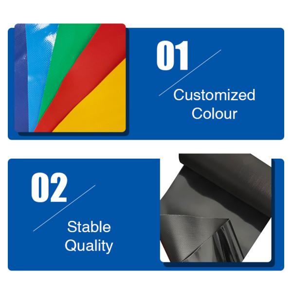 Heavy Duty PVC Inflatable Boat Fabric Industry Waterproof Tarp Material For Awning Tent Truck Cover