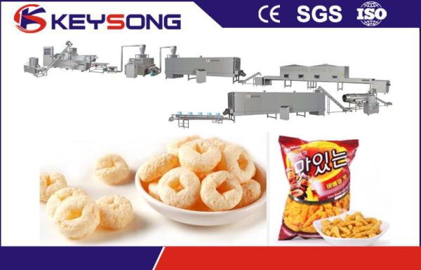 Industrial Corn Flakes Production Line , Double / Single Screw Extruder Machine