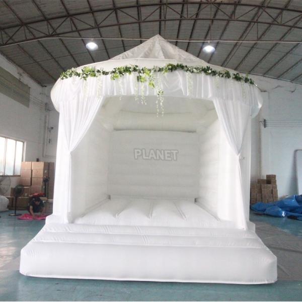 Коммерческий белый надувный свадебный скачок дом скачок замок ПВХ скачок замок для аренды