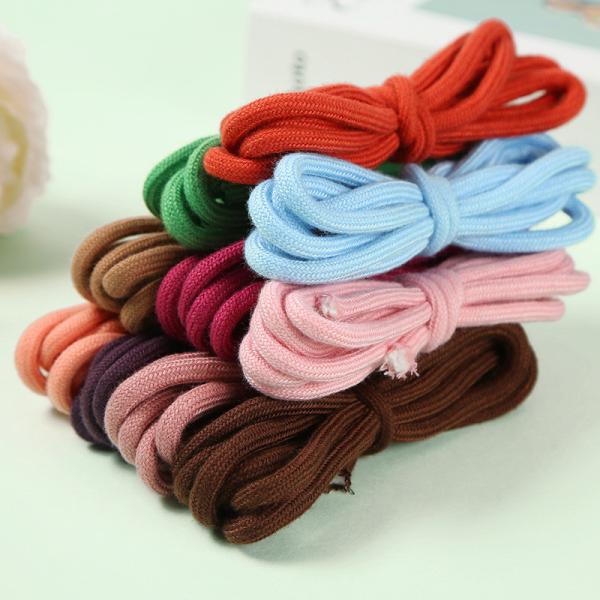 Синий коричневый 6 мм плетеный хлопковый шнур для шнурков для одежды