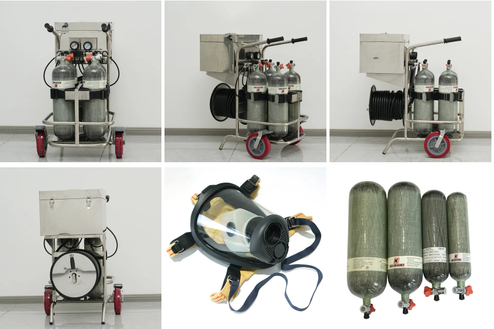 Kl99 Movable Air Cart Air Supply Device for 4 Users Simultaneously