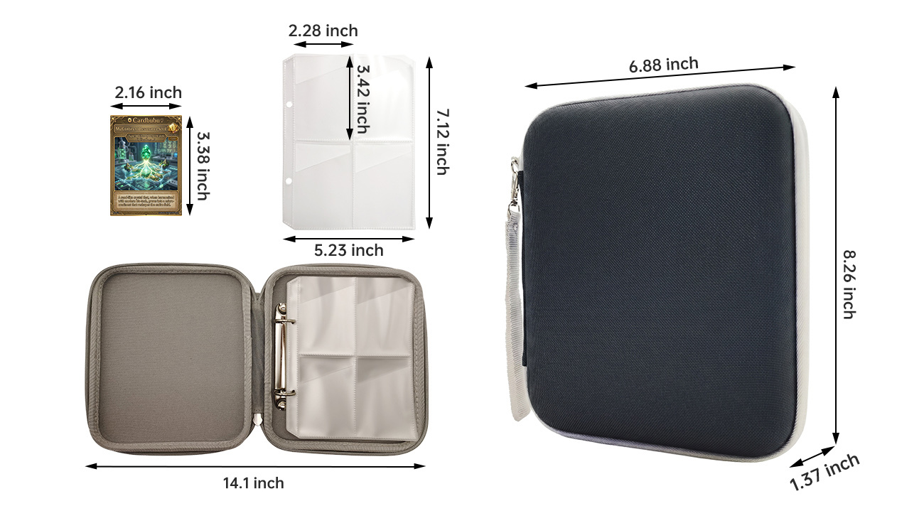 OEM Zipper Card Binder Manufacturer for Trading Card and Educational Card Brands
