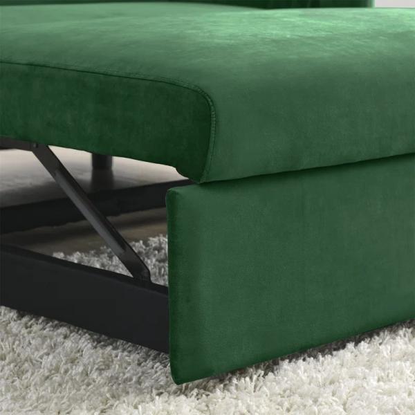 multi-functional dual-purpose loveseat with fold out bed green velvet sofa beds low prices with side pocket