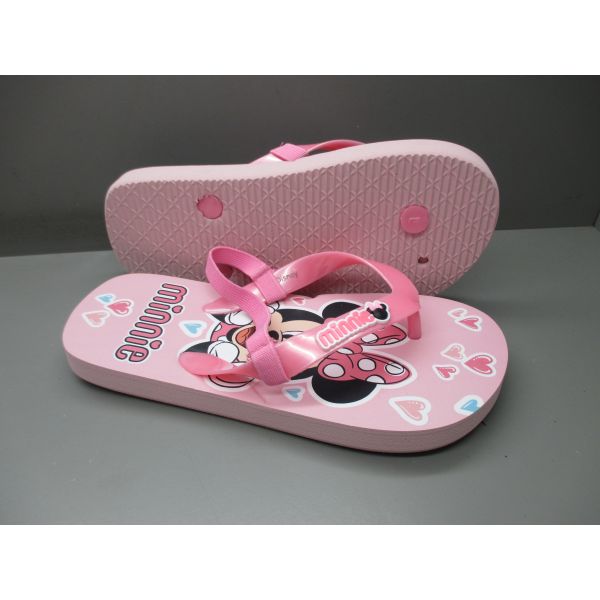 Licencé Minnie Character Kids Flip Flops Sandals Impression à l'écran et Impression 3D