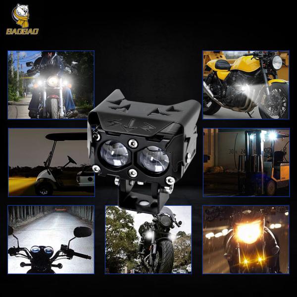 2 LED estilo desenho animado Branco Amarelo Flash LED resistente à água Luz de motocicleta