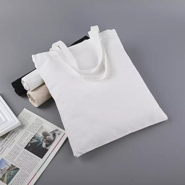 Medium Size Reusable Cotton Canvas Shopping Bag Customized and Custom for Shopping