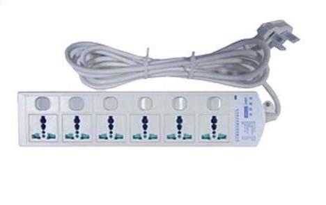 Home Use Lightning Grounding System 6 Outlet Power Strip 10KA 275V