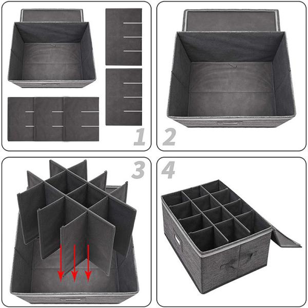 Stemware Storage Box, China Containers Cht For 12 Wine Glass Case With Hard Divider Champagne