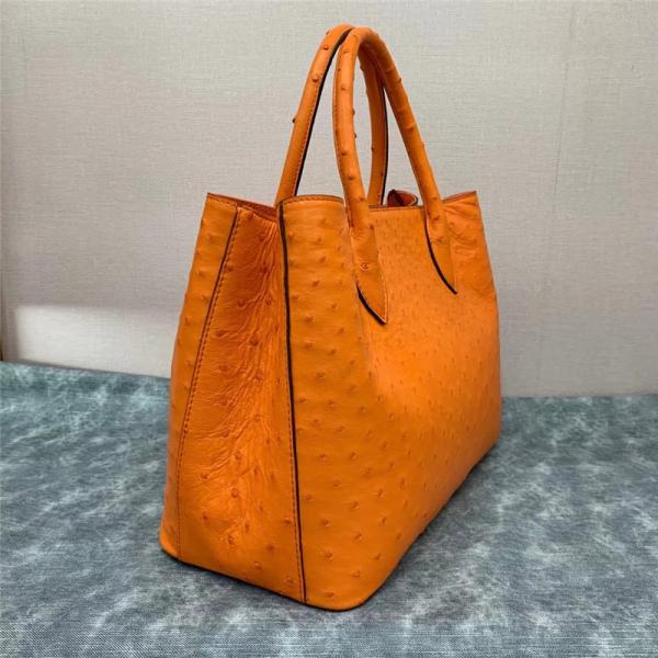 Authentic Real True Ostrich Skin Women Totes Female Handbag Genuine Exotic Leather Lady Working Purse Large Shoulder Bag