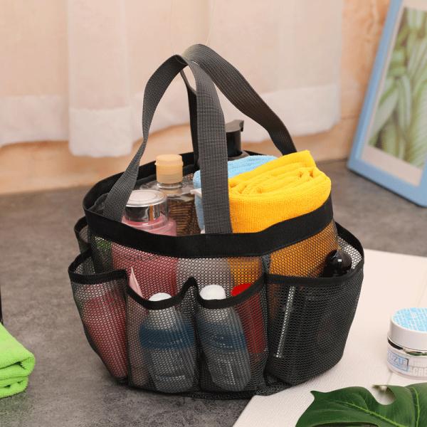 Tote Mesh Makeup Travel Storage Wash Bag Large Capacity Portable Multi-Pocket Beach Bag Swimming Bag