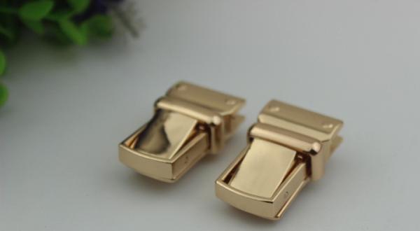 Fashion bag make accessories light gold metal press locks for handbags