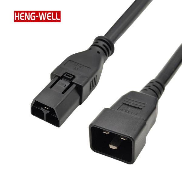 VDC 400V Saf D-Grid 400V  to C14 C20  Customized Connectors PDU Power Cord for Servers and Telecommunications Equipment