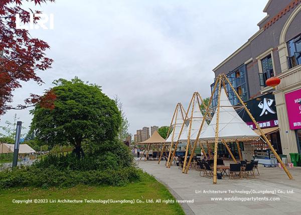 Waterproof Outdoor Wood Desert Tipi Bamboo Hotel Tents Poles for Party and Event