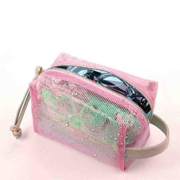 Family Personalised Toiletry Bag Washable 2 Layers Soft Mesh Fashionable Space Saving