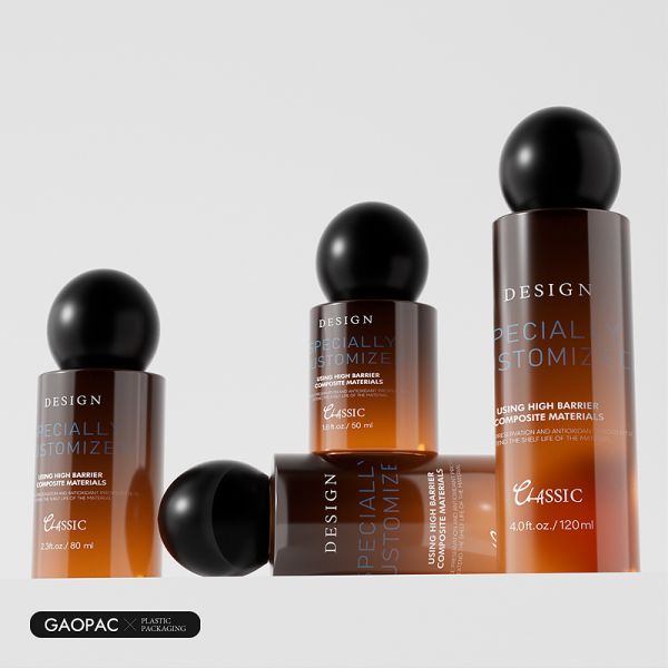 OEM ODM Amber Cosmetic Plastic Bottles 50/80/100/120ml Customizable PET Bottle for Skincare Packaging