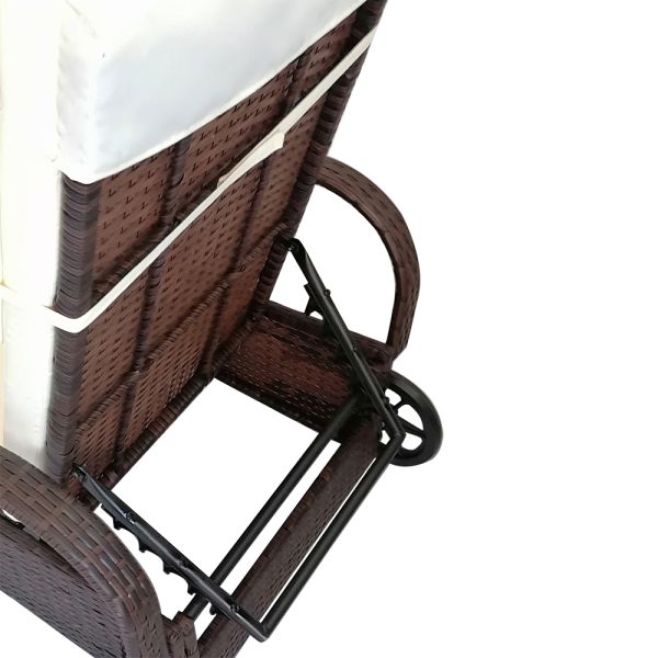 Factory Wholesale Leisure Living Outdoor Furniture Rattan Sun Bed Lazy Bed Mail Box Packing Weather Resistance Chaise Lounge