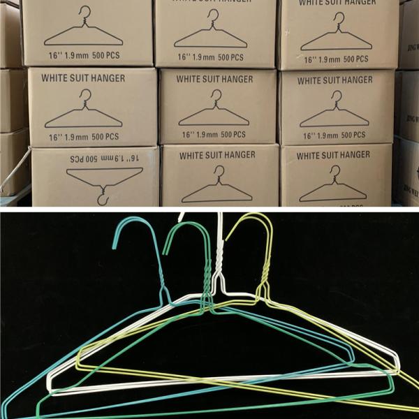 Customized Cloth Hanger Steel , 40.5cm Electrostatic Spraying Metal Coat Hangers
