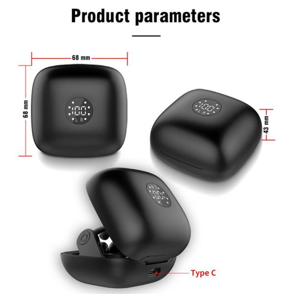 BT5.0 Sports Bluetooth Headset Ear Hook Magnetic True Wireless Stereo Earbuds