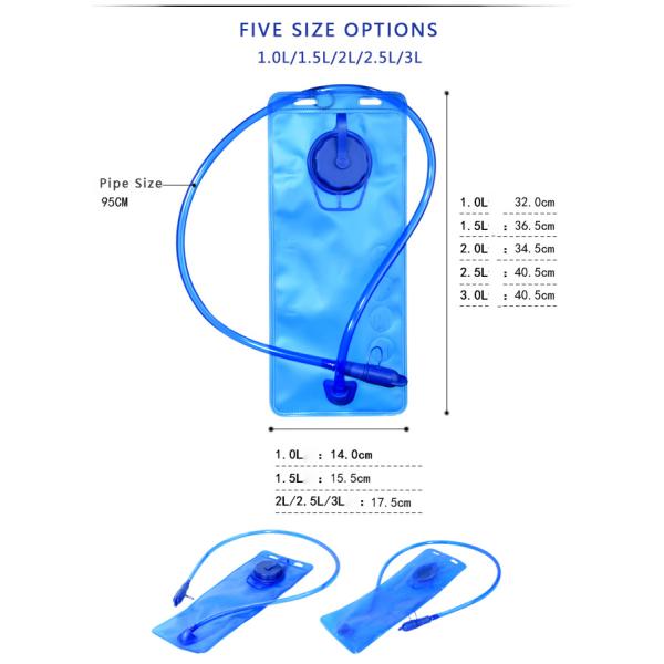 Sports Drinking Hydration Water Bladder With Straw 1.5 Liter Anti Leak Design
