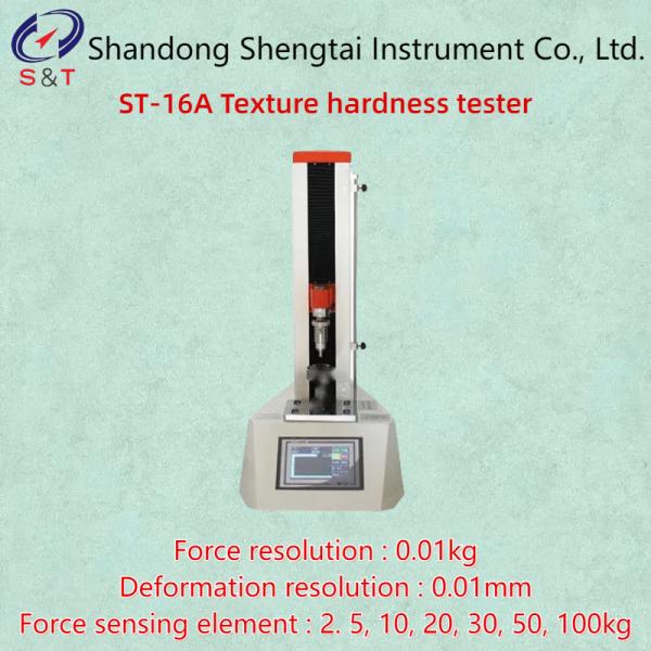 Resolution 0.01 Edible Oil Texture Hardness Tester Speed 1-500mm / Minute ST-16A