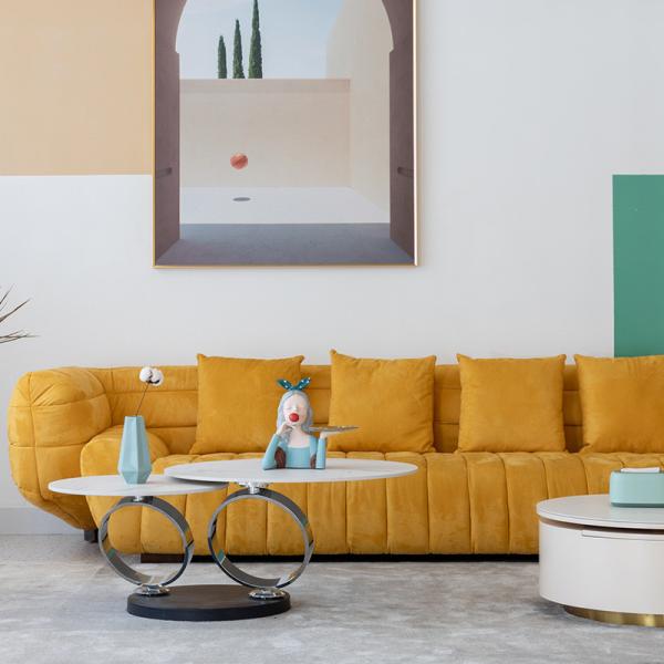 Matte Ecology Leather Upholstered Sofa Set Commercial Luxury Modern Furnitures Home