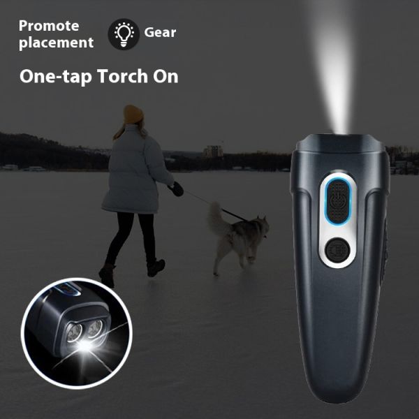 Outdoor IP67 Waterproof Plastic Ultrasonic Dog Bark Deterrent Rechargeable Handheld Anti-Barking Device 4 Modes LED Flashing