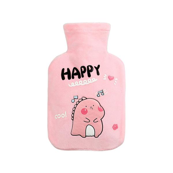 Hot Water Pouch Warm Flannel Flocking Hand Warmer Filled Mini Explosion-proof Portable Hot Water Bag Outdoor