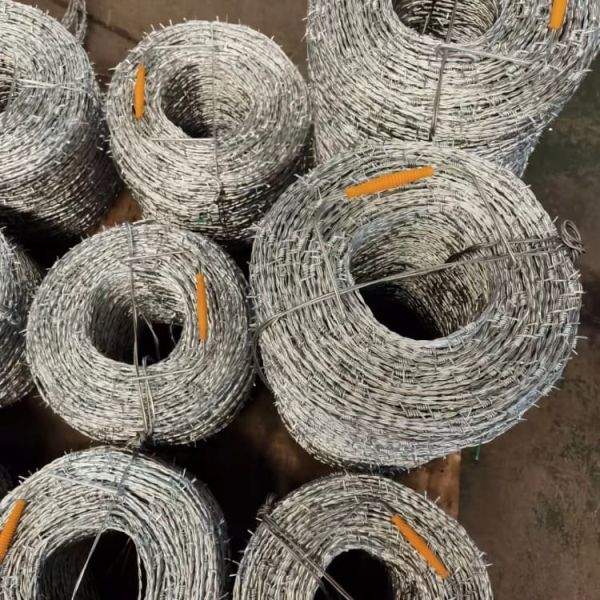 Anti Climb Barbed Wire, 14x14 BWG Hot Dipped Galvanized Double Strand for Prison Wall Top and High Security Fence – 100m