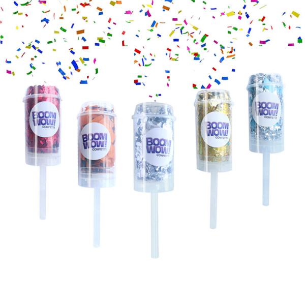 Mixed Metallic 18*5cm Push Pop Confetti Poppers