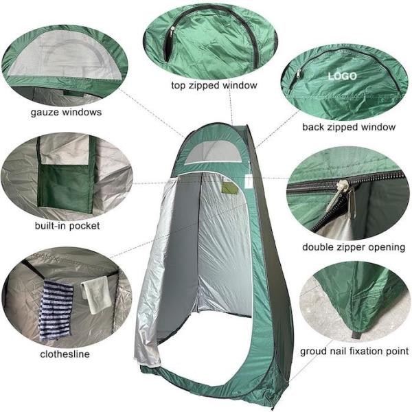 74.5*47*47 дюймовый зеленый полиэстер instant pop up privacy tent с полным покрытием для кемпинга на пляже и мероприятий на свежем воздухе