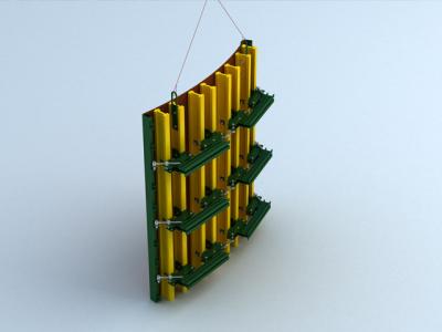 Adjustable Semi-diameter Arced Concrete Column Formwork for curved wall