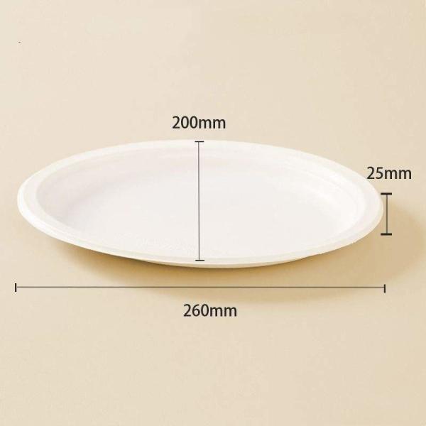Venta caliente Biodegradable desechable 6 7 8 9 10 pulgadas placas redondas de CPLA