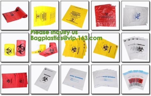 Reusable Resealable Biohazard Specimen Bags, Laboratory Sample Bag, Zip lockk, Outside Pocket Paperwork Pouch