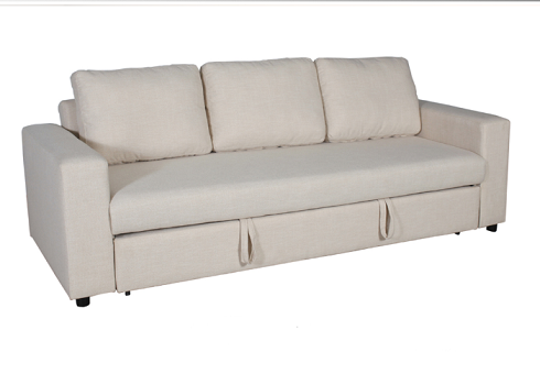 Wooden Frame Furniture Sofa Bed Durable Foam Imitated Linen Plastic Legs