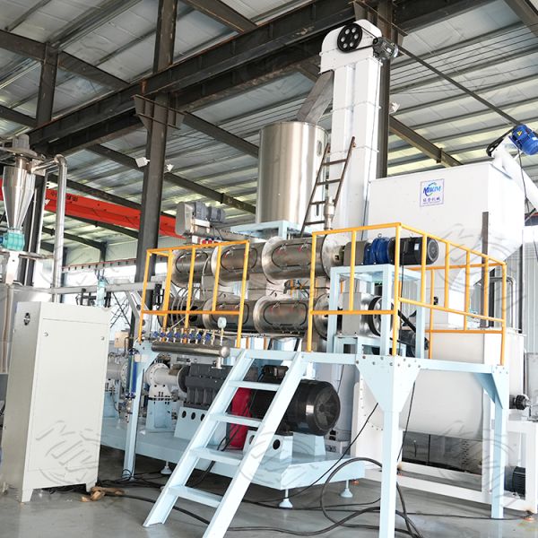 New Automatic Stainless Steel Double Screw Extruder Machine High Productivity Floating Fish Feed Pelletizer sinking shrimp feed for Fish Food