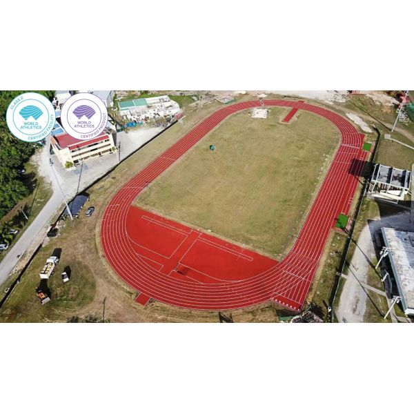 WA Certificated Broadcast Sandwich Athletic Running Track EPDM SBR Rubber Athletic Track Installation