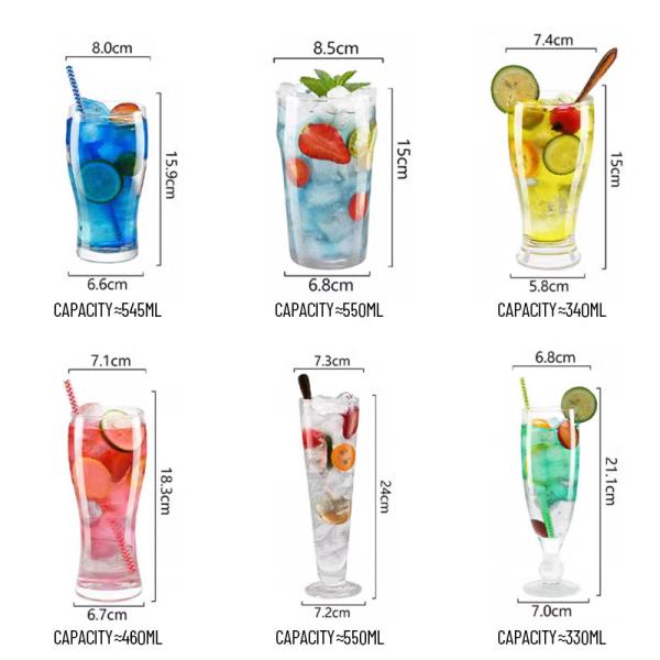 Custom 6oz-13oz Bulk Orders Lead-Free Crystal Cocktail Glasses Set For Martinis Mojitos & Tom Collins