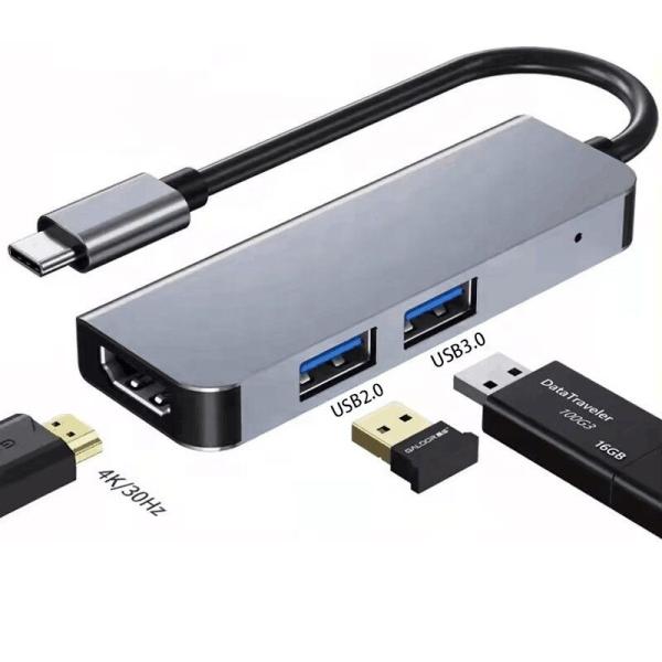 USB C Hub with 4K HDMI and High-Speed USB 3.0 Compatible for Windows Mac