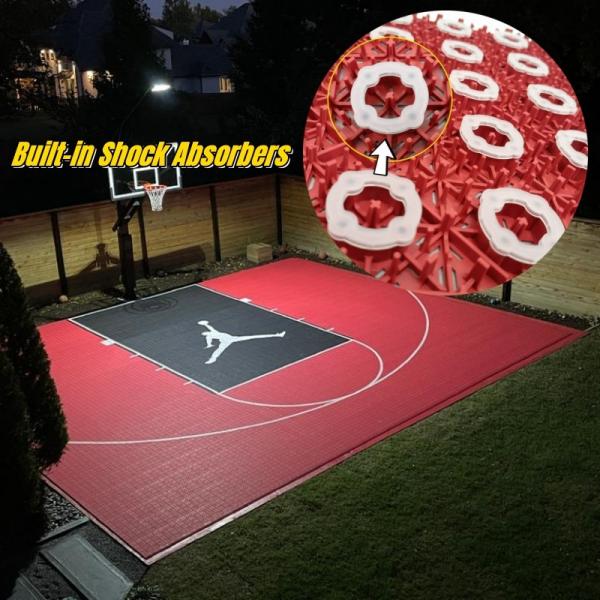 34x34cm*1.8cm anti-slip material Multi Sport pP Interlocking Tiles Outdoor Sports Floor basketballTiles