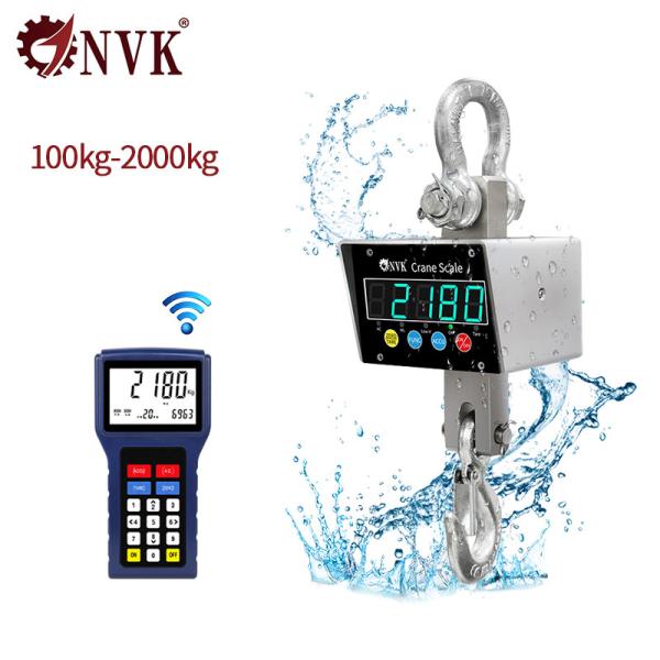 NVK Small 100kg-2T Industrial 304 Stainless Steel material Waterproof hanging crane scale with wireless device