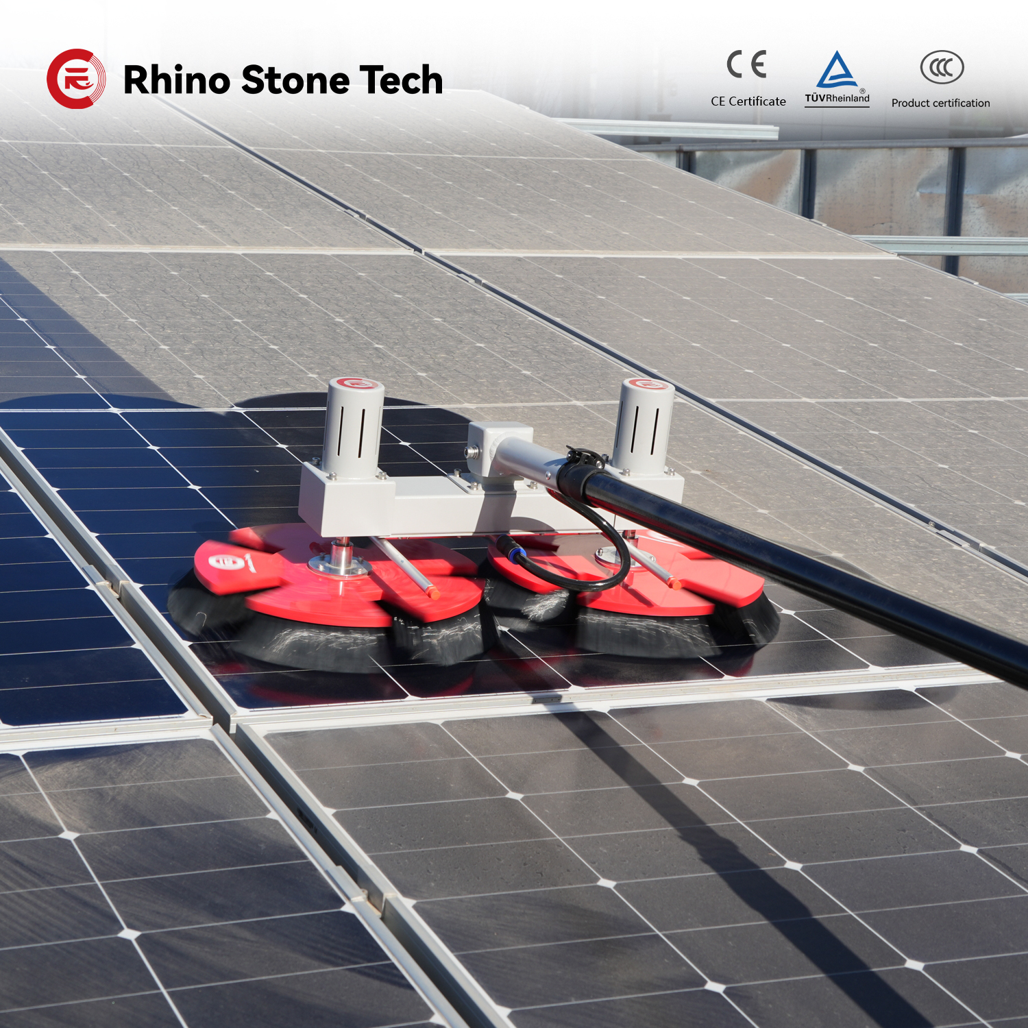 Bird Droppings Solar Panel Cleaning Tools Handheld Cleaning Machine Water Feed Brush