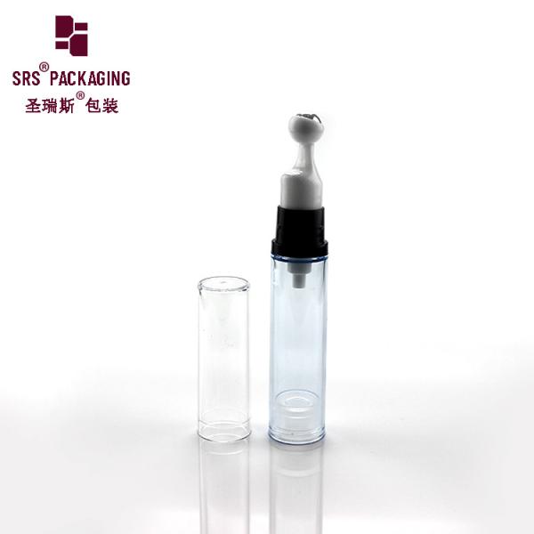 semi-transparent blue injection roller ball airless pump bottle 5ml