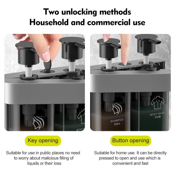 Wall Mounted Transparent Bottle Soap Dispenser 140*79*237mm For Home And Hotel