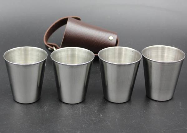High Grade Metal Wine Cup Pu Skin Pat For Men European Style Logo Printable