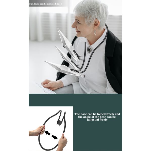 Hands Free Magnifying Glass Necklace for Reading Large Full Book Page Magnifier Neck Wear Magnifier for Reading