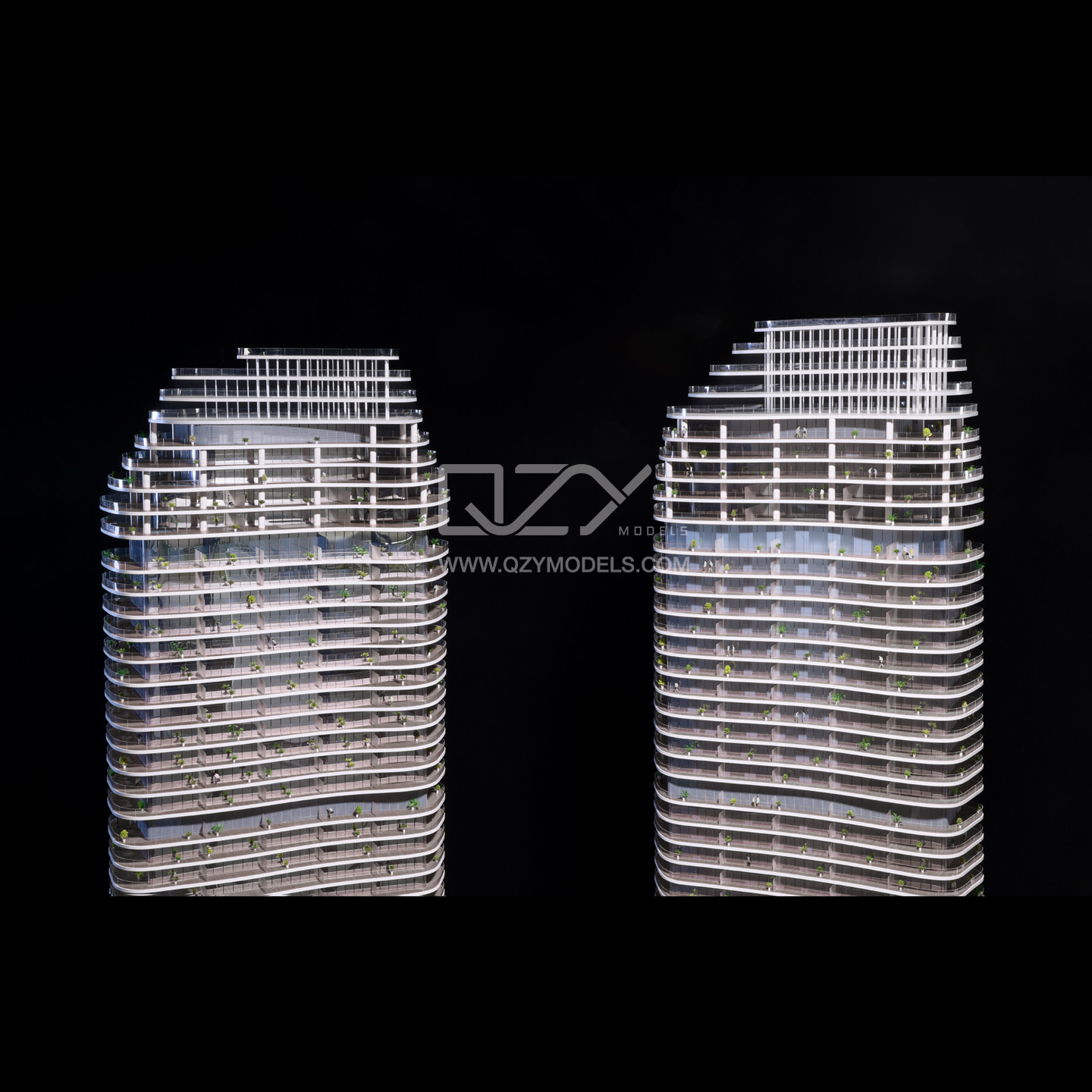 1:100 Scale Illuminated Realistic Style Abu Dhabi C11-15 Residence Architectural Model