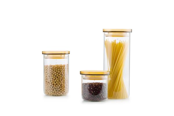 Household Large Glass Canisters Airtight Storage Jars With Lid ODM
